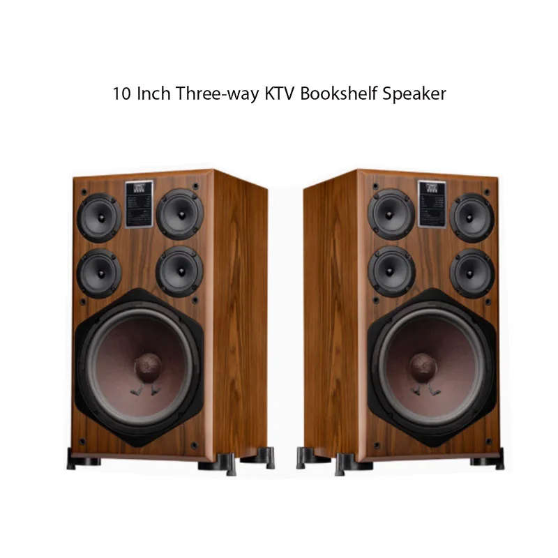 Home Theater Loudspeaker Unit KTV Sound Box ﻿ 10 Inch Midrange Bass Speakers 8 Ohm Wooden Audio Speaker HIFI Three Way