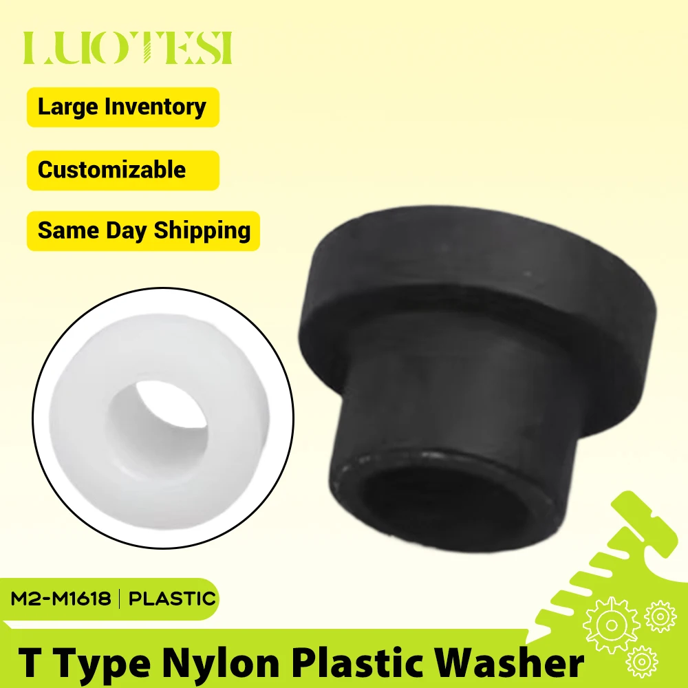 Arandela de nailon tipo T M2 M3 M4 M5 M6 M8-M16, arandela de nailon en forma de T, espaciador de aislamiento de plástico, protector de rosca de tornillo