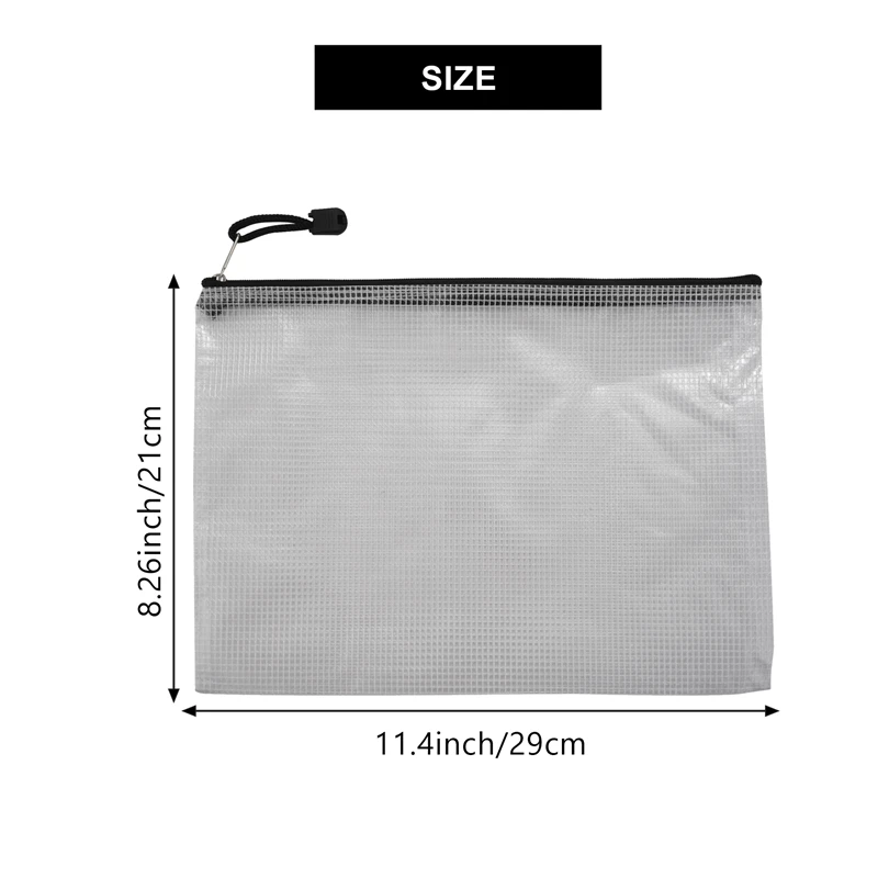20 piezas-bolsa B5 con cremallera para documentos, almacenamiento de juegos de mesa con cremallera para oficina, escuela, hogar y viaje, 11,4x8,2 pulgadas