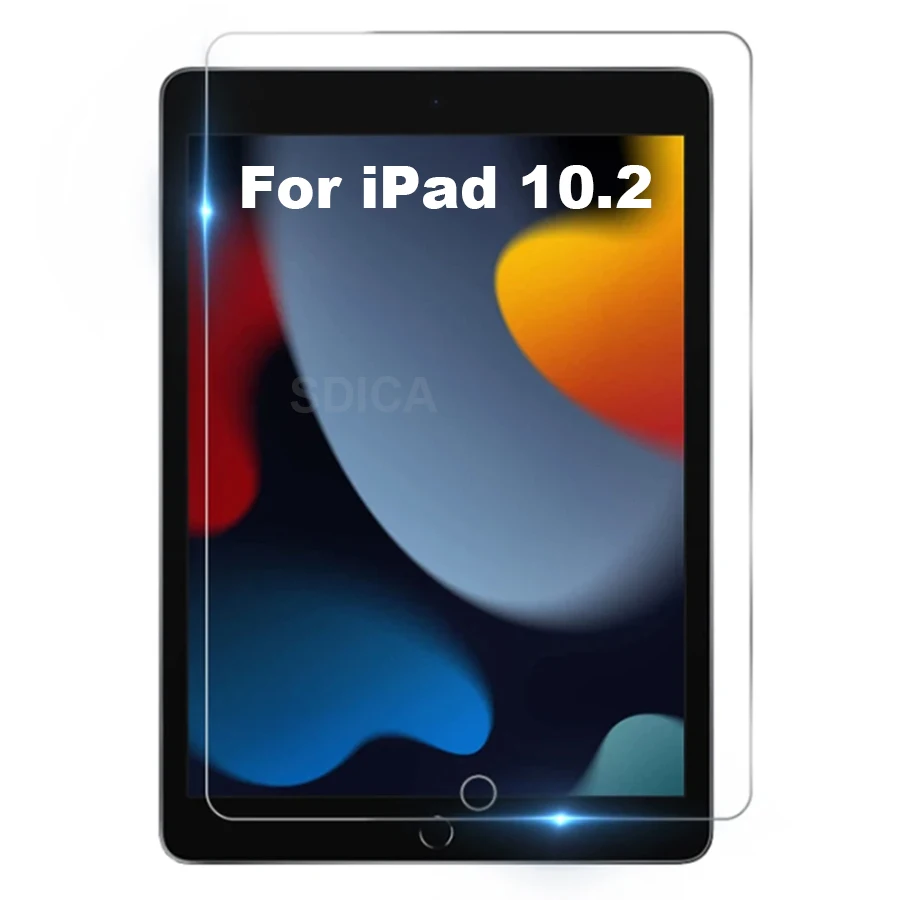 For iPad 10.2 Inch 2019 Tempered Glass Screen Protector A2200 A2198 A2197 iPad 7th Tablet Anti Scratch HD Clear Protective Film