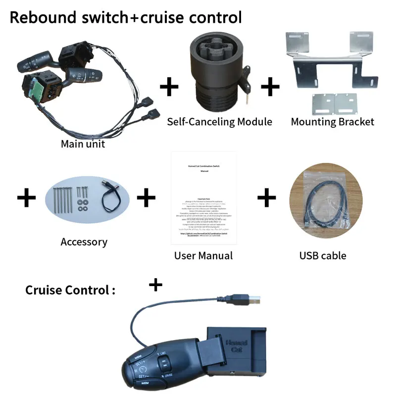 Simulator Games Stuurwiel richtingaanwijzer ruitenwisser KIT Voor Thrustmaster T300 RS/GT Automatische rebound Cruise Control SLEUTEL schakelaar