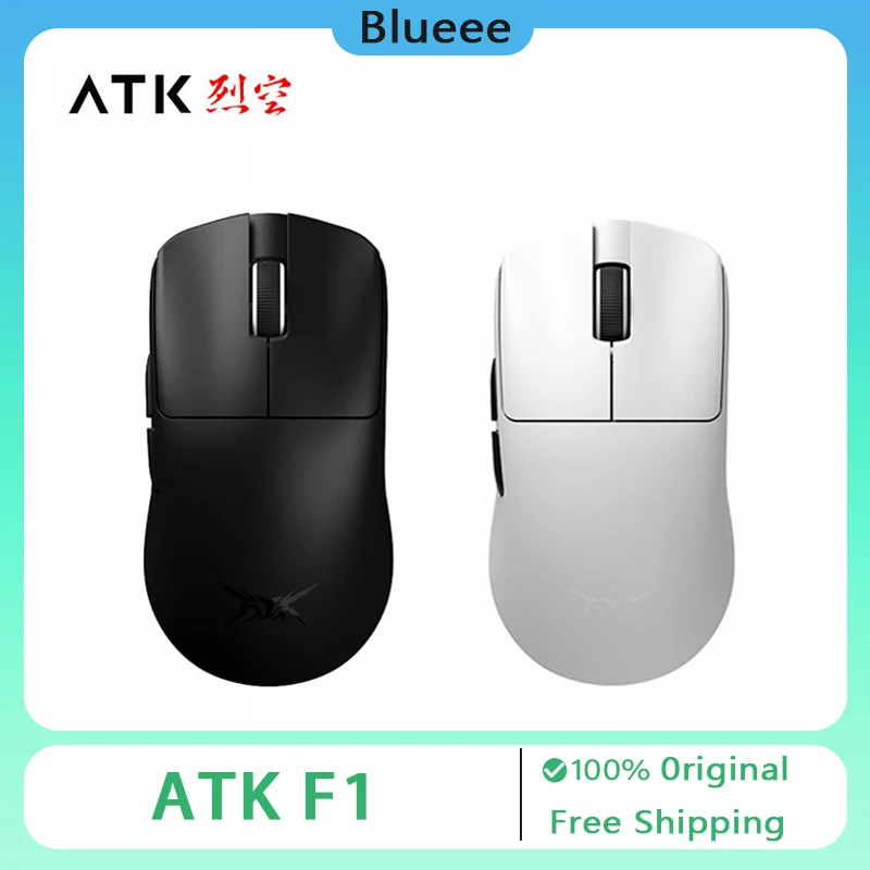 ATK Liekong F1 Gaming Mouse Dual Mode Wireless Paw3950 8k Customized Lightweight Mouse Ergonomics Computer Office PC Accessory