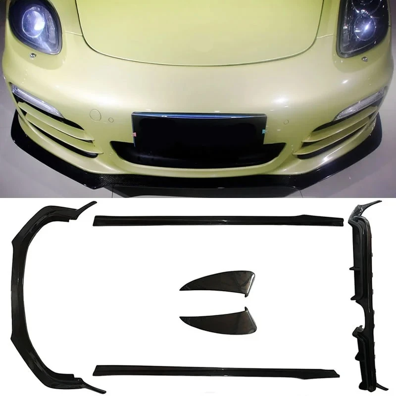 

For Porsche Boxster 981 Body Kit Carbon Fiber Car Bumper Front Lip Rear Diffuser Side Skirts Side Spoilers 2012-2014