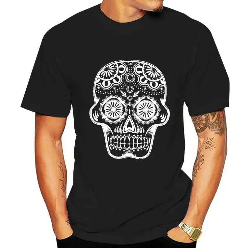 Sugar Skull Shirt for Women Graphic Screen Print on Soft & Comfy Polycotton Casual shirt for women men t shirt