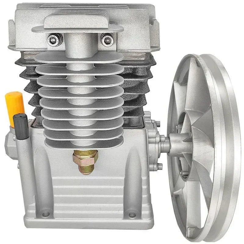 2025  Electric Air Compressor Head Household Decoration Aluminum Shell Air Pump Head Integrated Double Cylinder Spray Painting