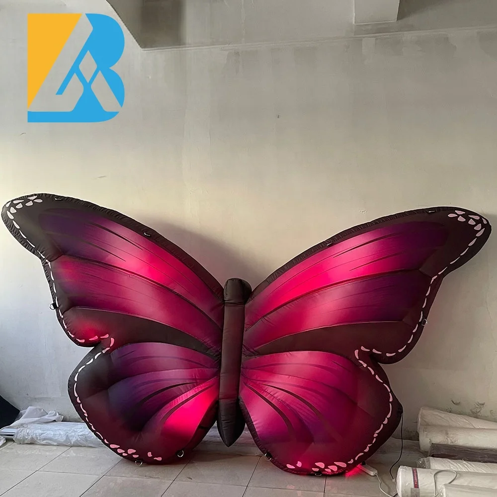 Customized Lights up Giant Air Blown Butterfly Wings for Butterfly Birthday Party Decorations Toys