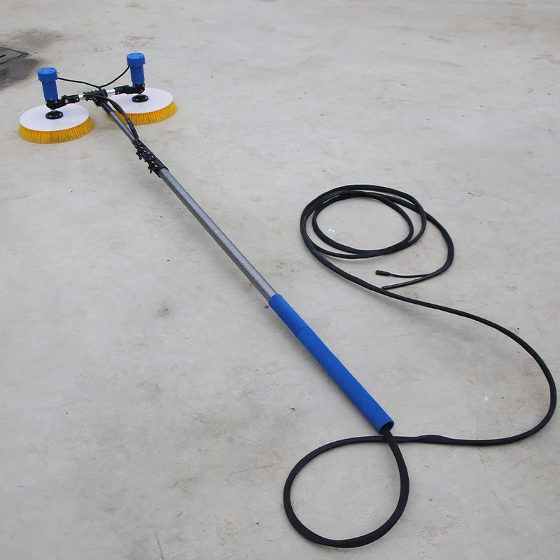TD  Solar Panel Cleaning Washing Machine Automatic Brush Single or Double Head Solar  Cleaning Robot With Battery