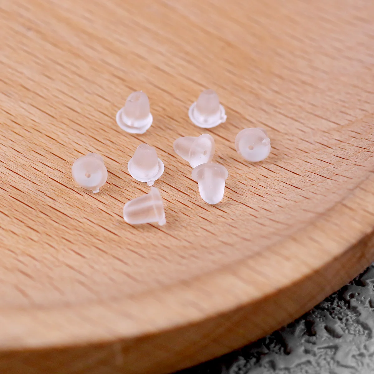 

500-2000pcs 4.5*5.5mm Transparent silicone Ear Back Stoppers Ellipsosome Ear Plugs For Jewelry Making DIY Earring Accessories