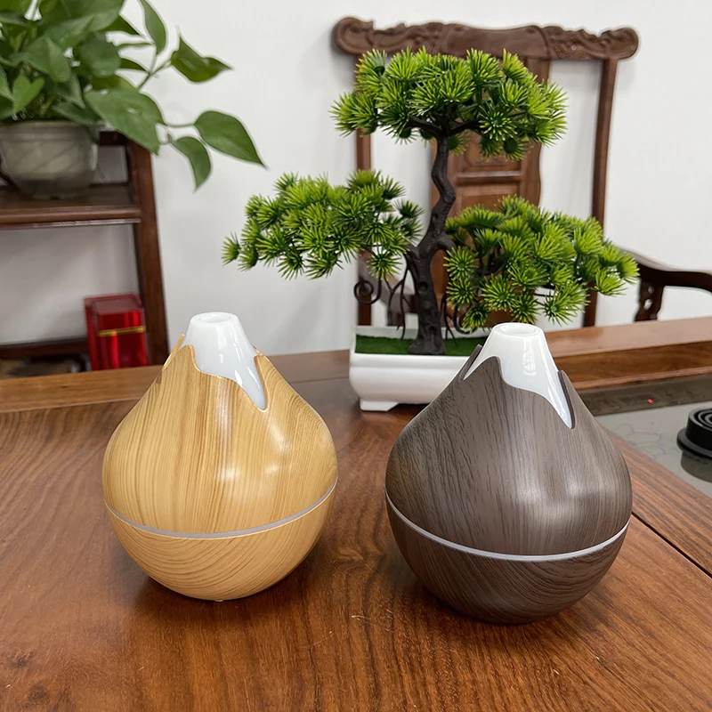 

200ML USB Air Humidifier Electric Aroma Diffuser Mist Wood Grain Oil Aromatherapy Mini Have 7 LED Light For Car Home Office