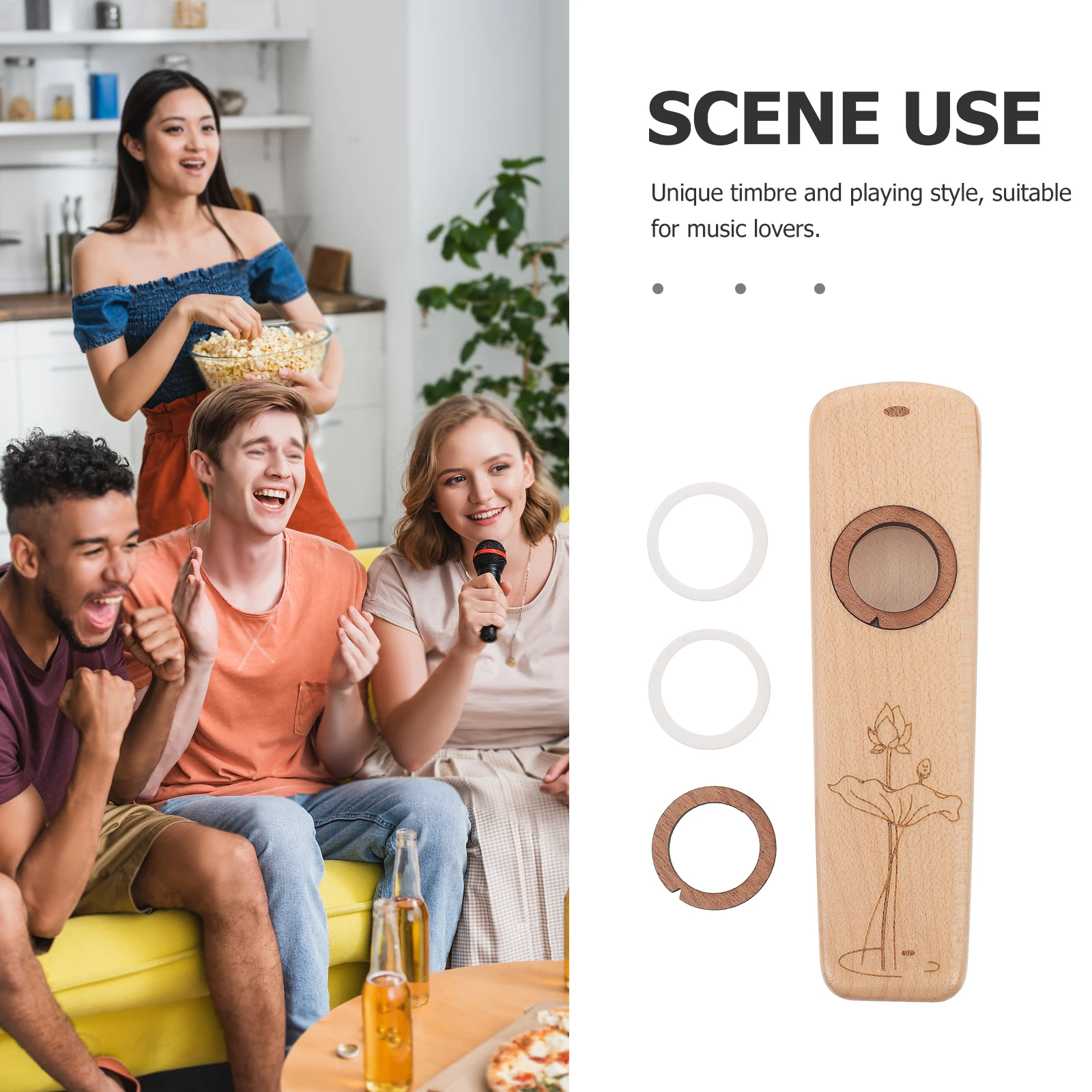 

Kazoo Guitar Partners Kazoos Aromatic Adult Musical Instrument for Kids Wood Easy to Learn