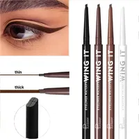 Gel Cream Matte Eye Liner Pencil Waterproof Silky Black Brown White Long-Lasting Smudge-Proof for Bold Eyeliner Makeup Tool