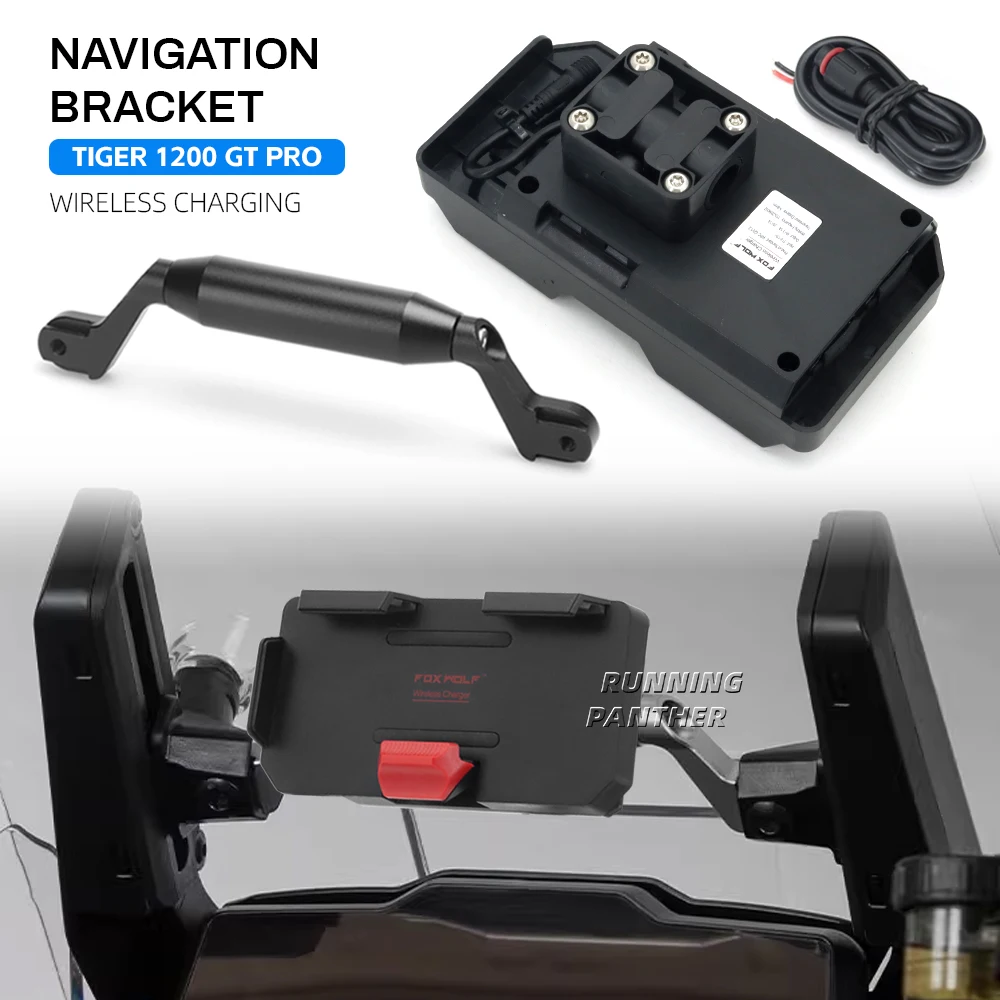 For TIGER 1200 TIGER1200 Tiger 1200 Tiger1200 GT PRO 2023- Motorcycle GPS Mount Smart Phone Navigation Bracket Adapter Holder