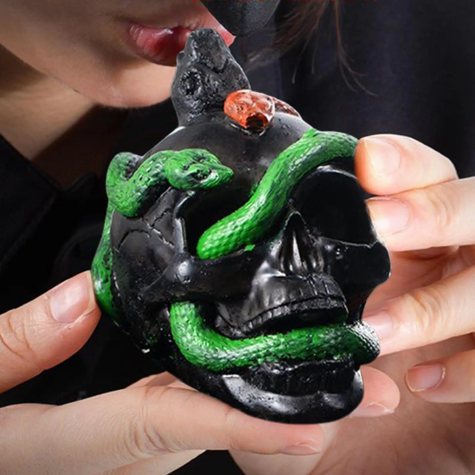 

Aztec Death Whistle Skull Snake, Screaming Halloween Sound Prank Prop, Terrifying Scary Noise Maker Haunted House Party