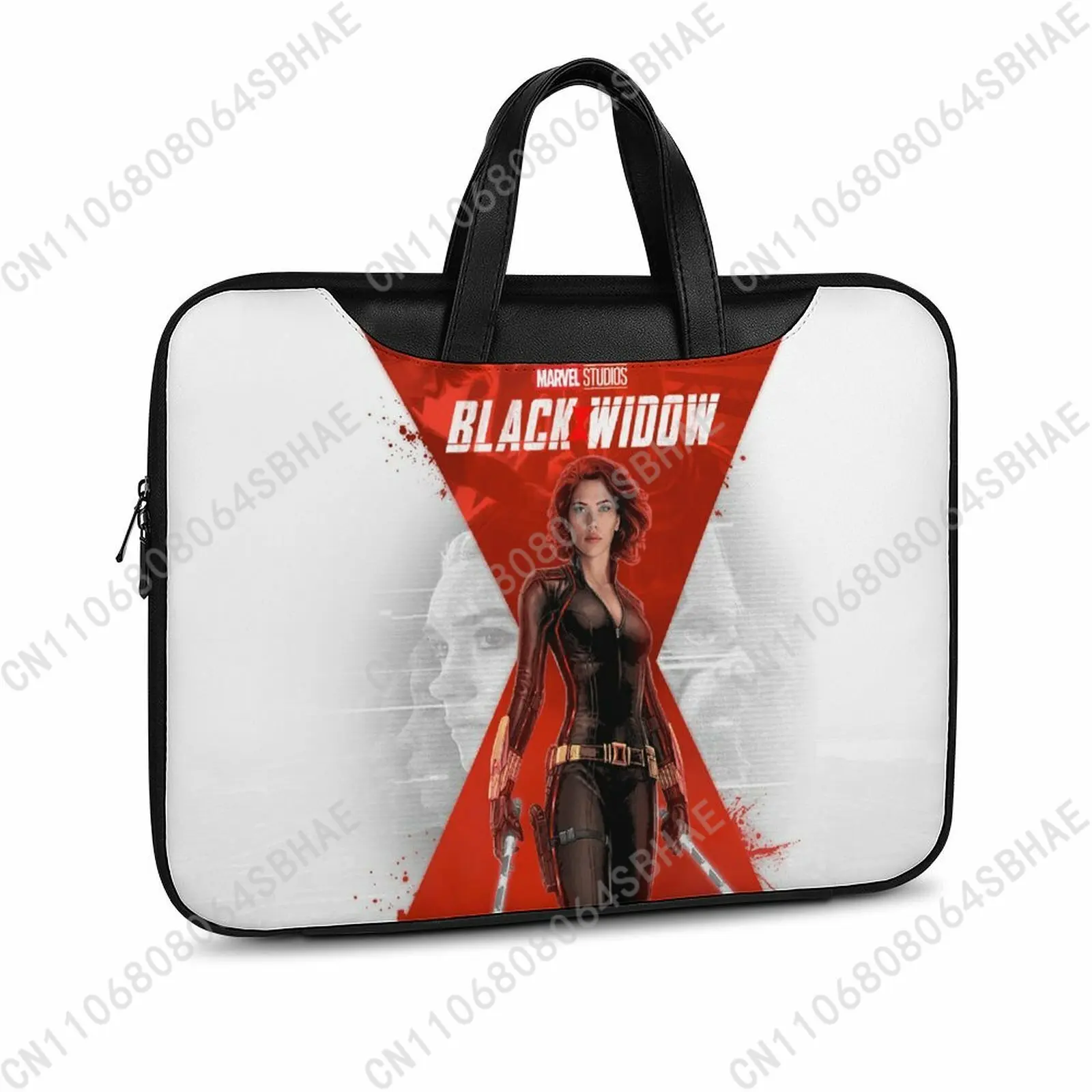 

Marvel Black Widow Custom Leather Briefcase Men Woman Laptop Bag Business Retro Genuine Leather Computer Cosplay