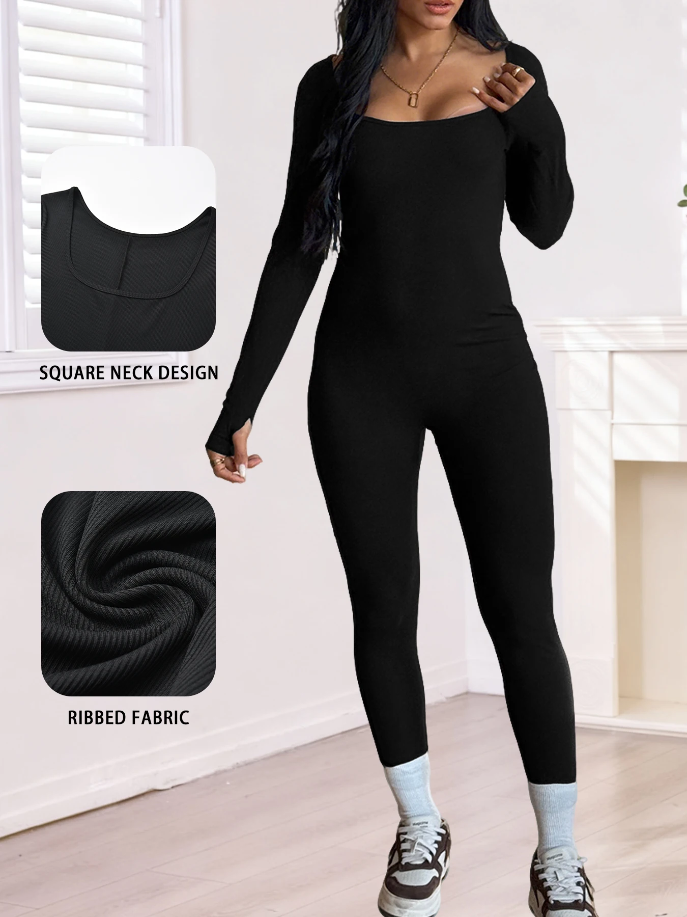 

Женский супермягкий комбинезон с длинными рукавами в рубчик, уютный домашний и повседневный наряд