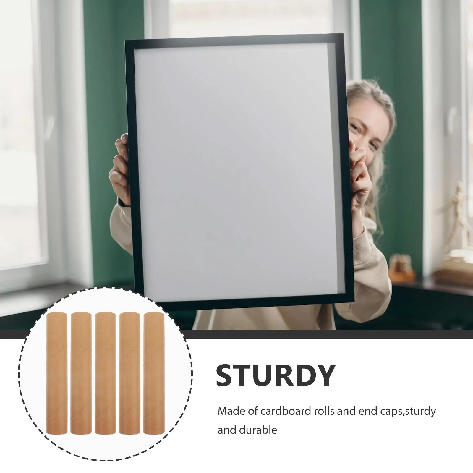 5 Pcs Poster Carrier Tube Postal Administration Posters Paper Tubes Abs Cardboard