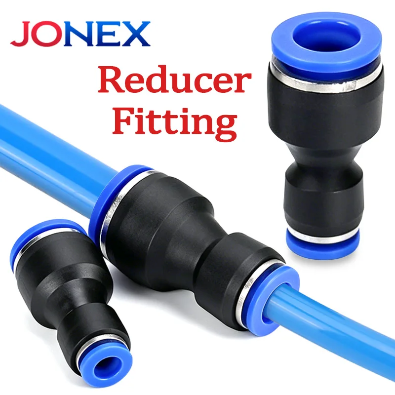 5PCS Pneumatic Reducer Fittings Connectors 4mm 6mm 8mm 10mm 12mm Straight Quick Release Push-In Connection for Air Hose Tube