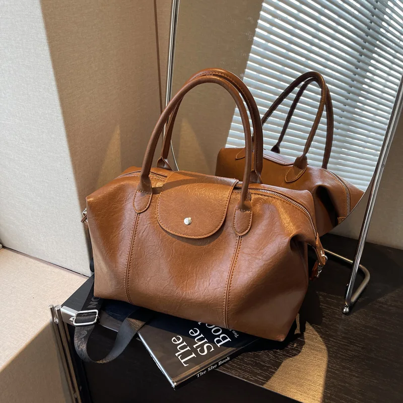 

Женская большая сумка осень/зима 2025 — стильная просторная сумка через плечо, минималистичная сумка через плечо для поездок на работу и путешествий