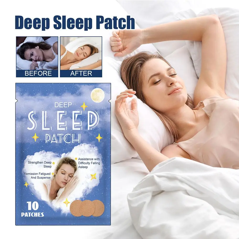 10pcs Sleep Aid Patch Natural Relieve Nighttime Dreaminess Stress Anxiety Improve Insomnia Brain Relax Fast Good Sleep Patches