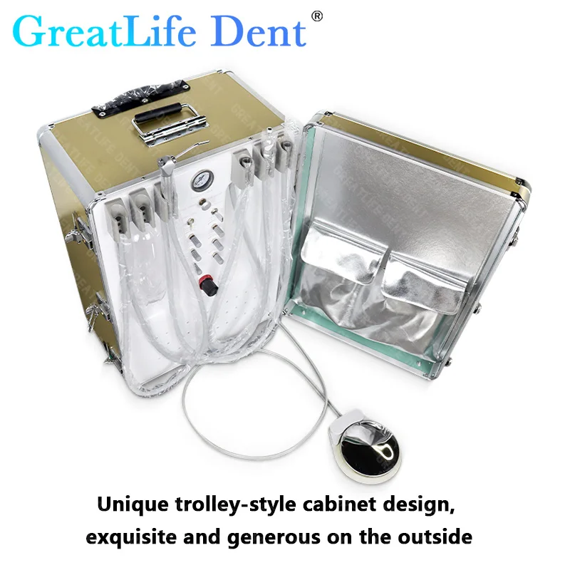 GreatLife Dent Dental Treatment Unit With Air System Water System Suction Portable Dental Unit Dental Portable Unit