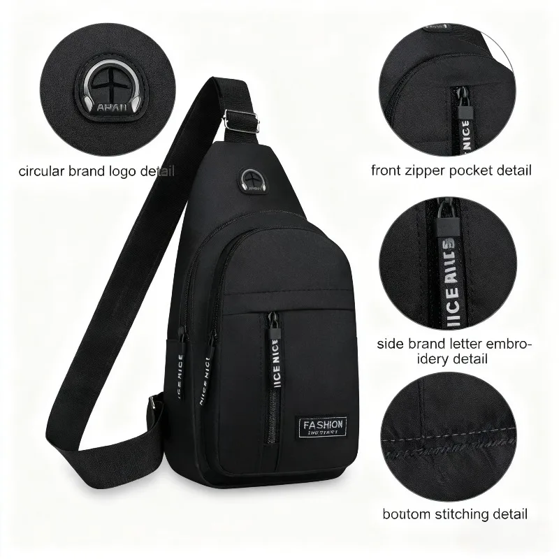 

Мужская водонепроницаемая нагрудная сумка-противоугонная сумка через плечо, повседневная уличная дорожная походная сумка на плечо для мужчин