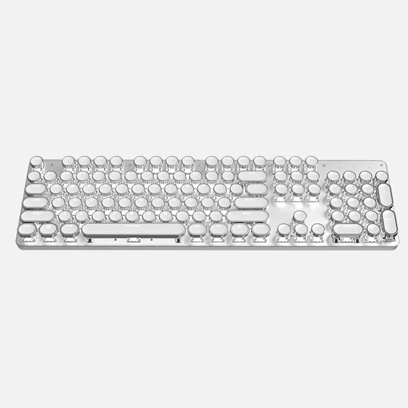 YYHC-104-key mechanical three-mode gaming and office retro steam style keyboard with electroplated keys