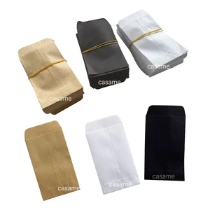 Túi giấy cho bao bì của món quà, đẹp, nhỏ, mini, thủ công kraft, nâu, đen, trắng, nhỏ, tắm em bé, trang trí đám cưới, kẹo, 6x10cm 10 Túi bán hàng chính Papelao - №7