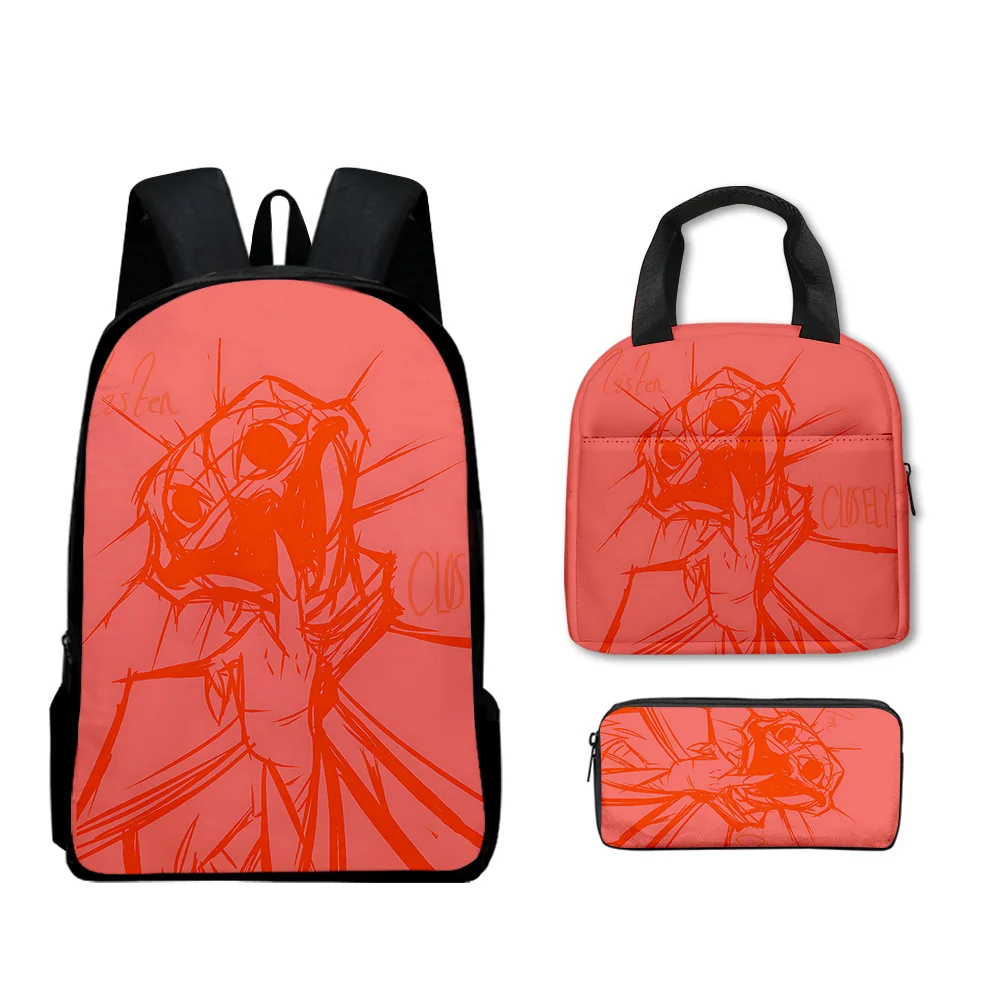 Cartoon Novelty Cool Funny Cook phenomenon 3D Print 3pcs/Set pupil School Bags Laptop Daypack Backpack Lunch bag Pencil Case
