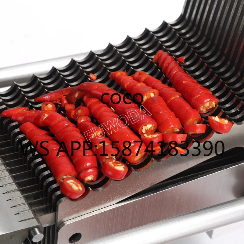 Household Mini Manual Chop Machine, Stainless Steel Hot Pepper Chilli Slicer Cutter
