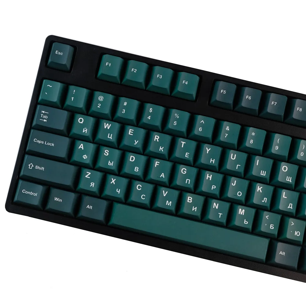 Imagem -06 - Keycap Russo para Teclado Mecânico Perfil Cereja Material Pbt Subbed Gh60 Gk61 Rk68 75 82 84 96 104 142 Chaves