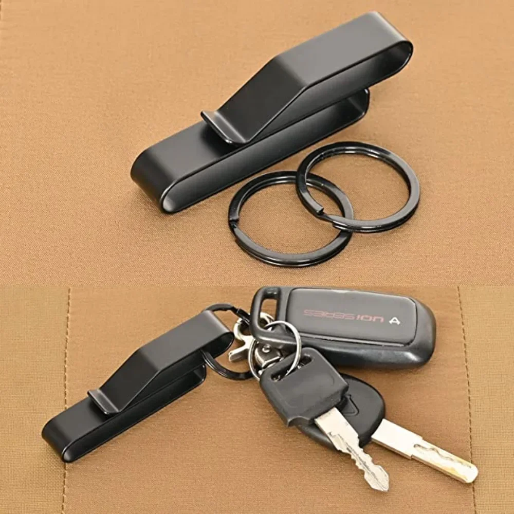 Aço inoxidável Stealth Chaveiro Titular, Duty Belt Clip para a Polícia Algema, Áreas de Fogo, Caça