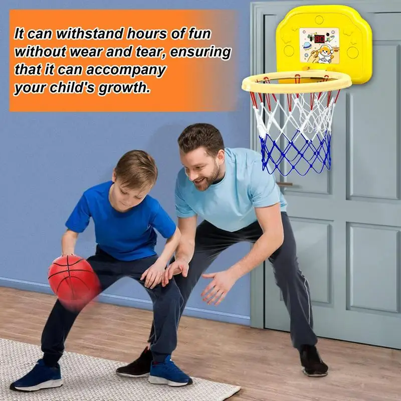 子供用バスケットボールフープ屋内バスケットボールフープ家庭用ミュートボール壁掛け折りたたみ式バスケットボールフープトレーニング機器