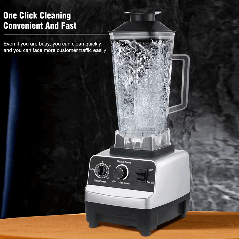 2000W Blender Professional Heavy Mixer Juicer High Power Fruit Food Processor Commercial Grade Timer Ice Smoothies Blenders