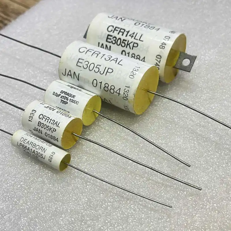 

2PCS/LOT SPRAGUE 3uf 305k 305j 100v 400v JAN CFR Series Film Capacitors