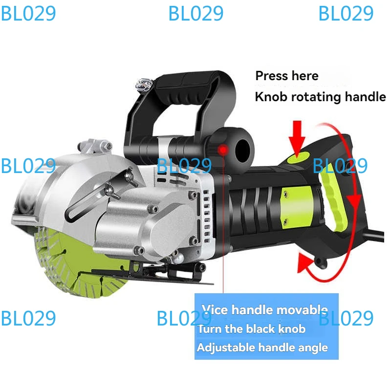 Handheld Grooving Machine Brick Wall Cutting Machine Concrete Grooving Machine 220V Hydropower Installation Circular Saw