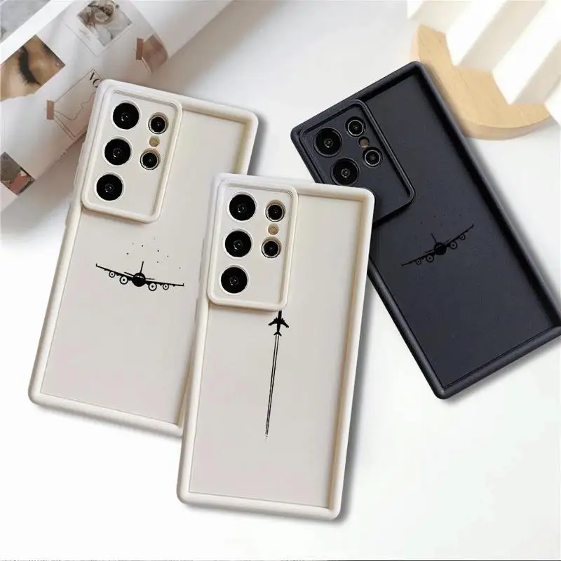 Planes Phone Case for Samsung Galaxy S24Ultra S23 FE Note 20 Ultra S20 S21 S22 Plus S20fe S23Ultra 5G Silicone Soft