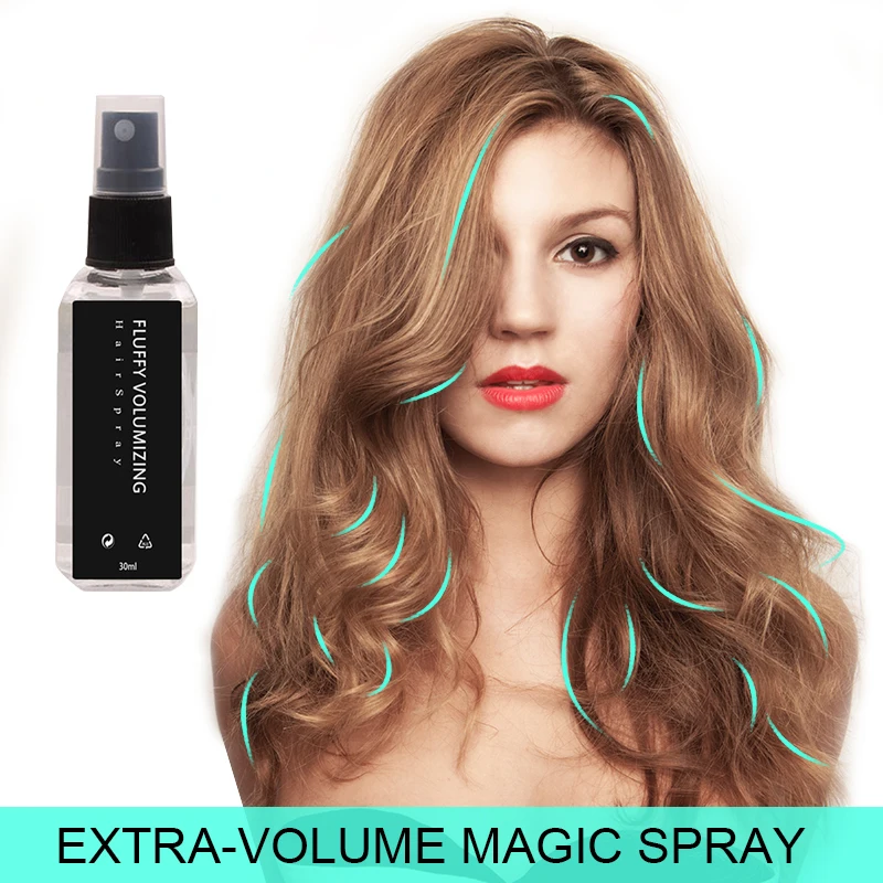 30ml Fluffy Volumizing Hair Spray Magic Extra-Volume puszyste włosy żel do stylizacji włosów w nowym stylu zagęszczanie włosów Spray Mist dla