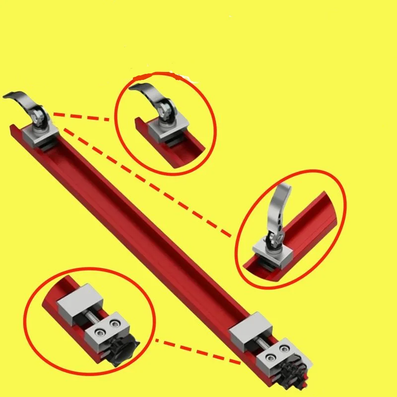 Portable Metal Cutting Fixed Ruler 240/360MM Cutting Machine Ruler 4-6 Inch Cutting Machine Base Guide Rail Ruler Adjustment