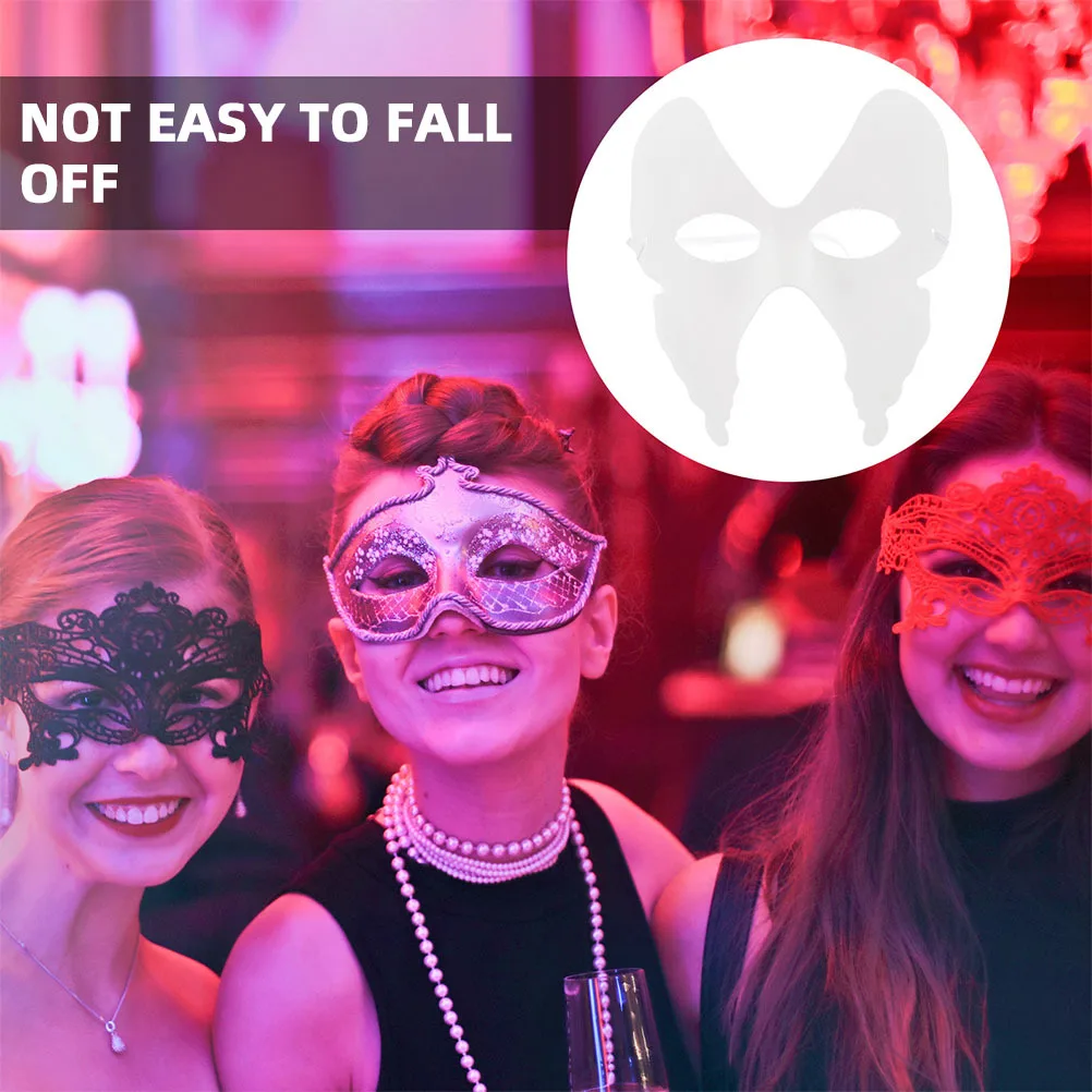 1 قطعة أقنعة الفراشة البيضاء فارغة DIY بها بنفسك صياغة الاطفال المشاريع الفنية حفلة الهالوين تفضل قناع تنكر السائبة #4