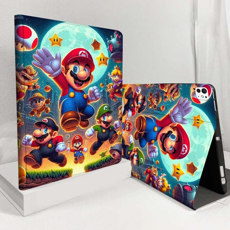 

Cartoon M-Marios Art For iPad Pro Air 5 4 3 13 11 8 7 6 5 10th 7th 6th 10.5 12.9 10.9 Tablet Case