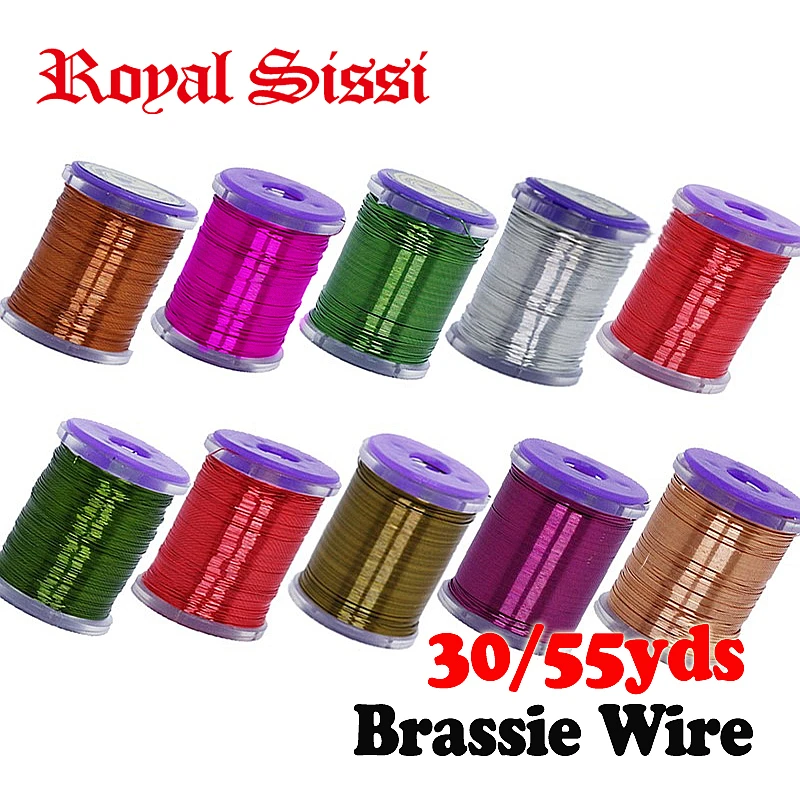 

5spools/set 10must-have colors BRASSIE ULTRA WIRE fly tying metal wire diameter 0.2 &0.3mm Copper wire Midge Larvae body ribbing