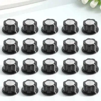 

20Pcs Potentiometer Volume Control Knobs Bakelite Adjustable Rotate Button Replacement for Audio Synthesizers Electric Guitar