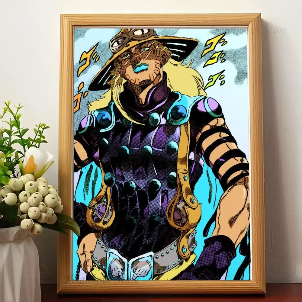 1pc Classic Japanese Comics JOJO Steel Ball Run Poster HD Posters Home Room Bar Cafe Decor Art Wall Painting Picture