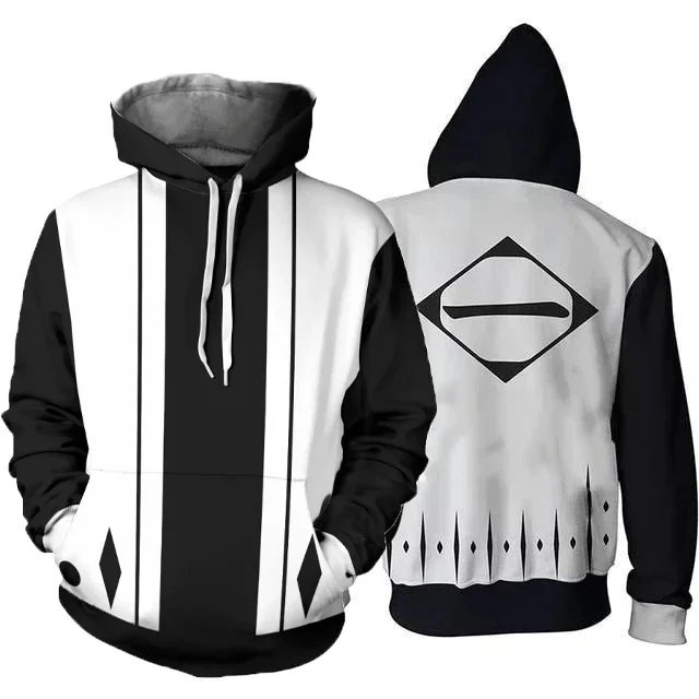 Japanische Anime Bleach Cosplay Hoodies 3D-Druck Sweatshirt Herren/Damen Langarm Trainingsanzug Pullover Harajuku Y2k Herrenbekleidung – Detail 4