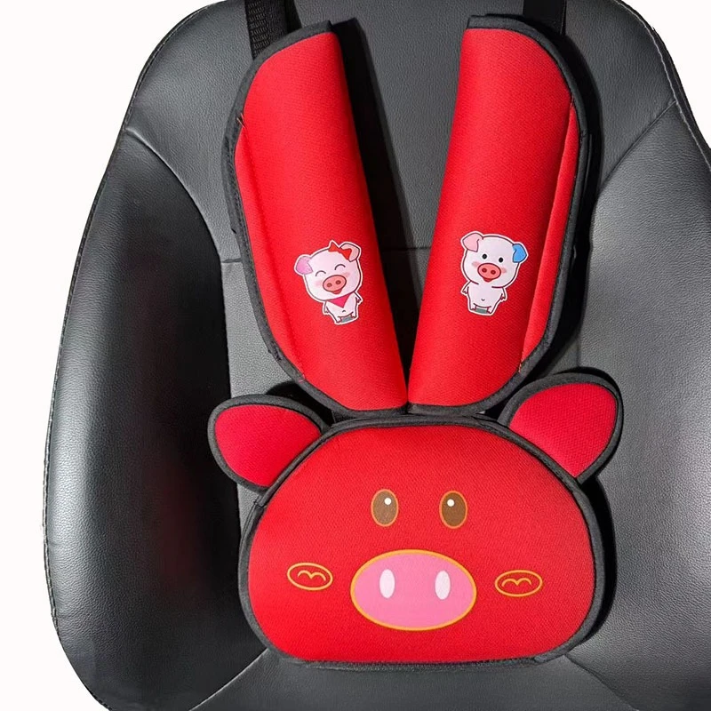 

​​Child Seat Belt Adjuster, Anti-Choke Shoulder Pad - Car Safety Harness Clip for Kids