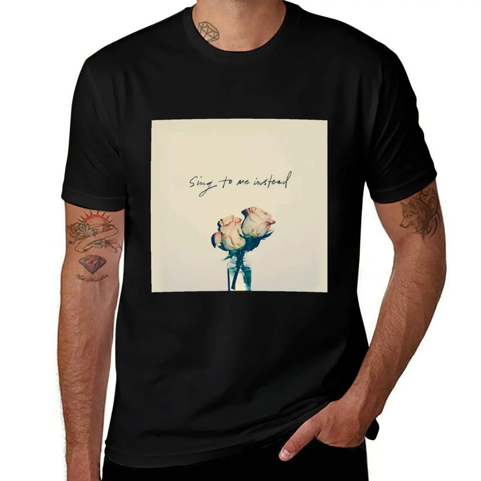 Sing To Me Instead T-Shirt Work Short Sleeve Cotton Top T-Shirt