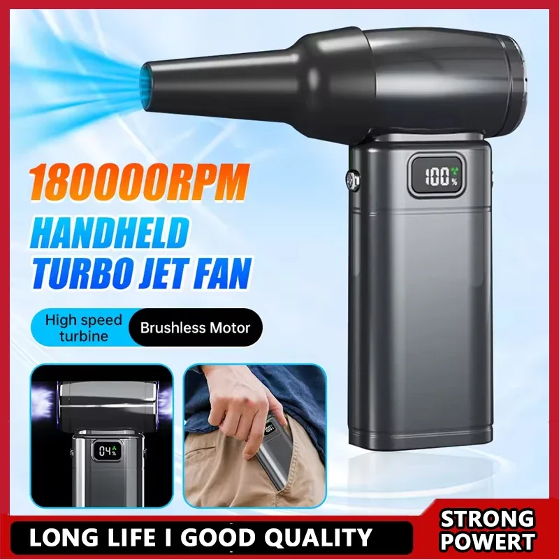 1000000 RPM Turbo Jet Fan Krachtige Luchtblazer Borstelloze Motor Oplaadbare Draagbare Handheld Blower PC Tool Gewelddadige Fan