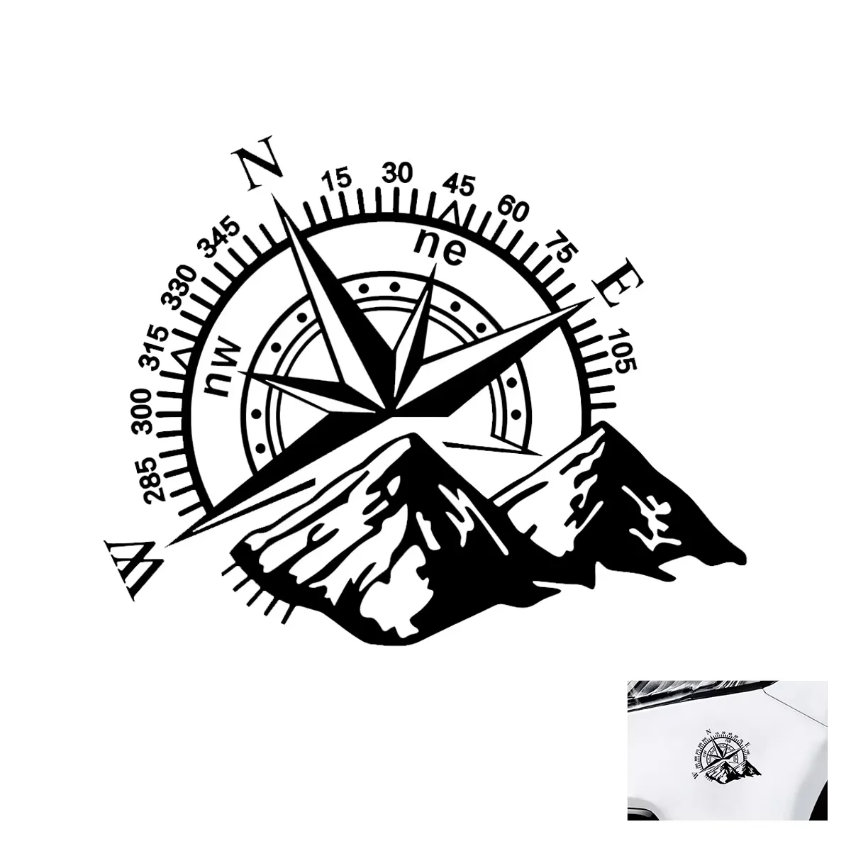 1 Stuks Motorfiets Sticker Sticker Sticker Voor Truck Moto Club Lichaam Decor Stickers Auto Sticker Camper Berg Kompas Camper Auto Accessoires