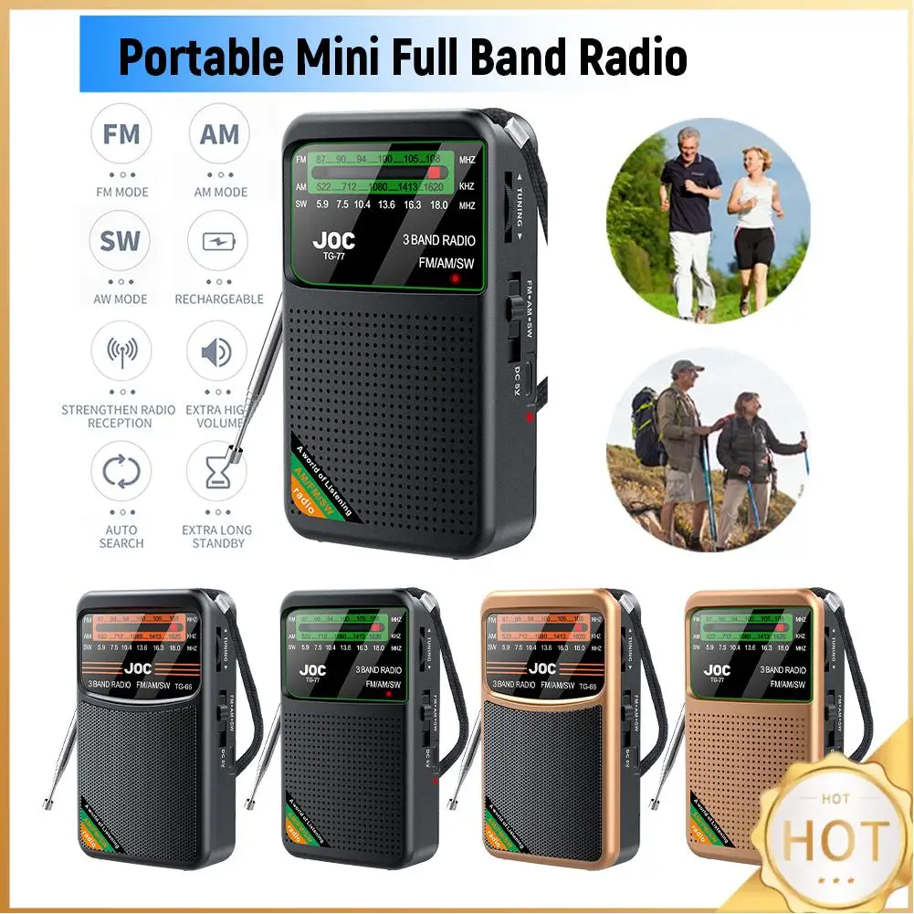 

Портативное аварийное радио FM/AM/SW со встроенным динамиком, транзисторное радио, радиоприемник для использования в помещении, на улице, для прогулок, бега, спортзала, кемпинга
