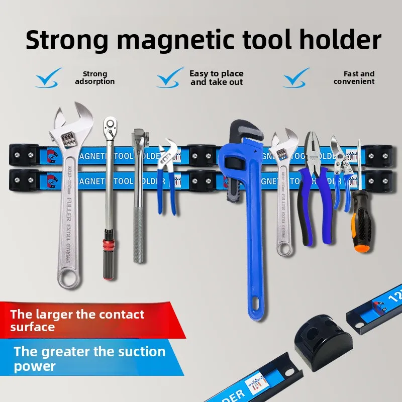 

Magnetic Tool Storage Rack Strong Magnetic Kitchen Knife Storage Artifact Hardware Storage Magnetic Strip Powerful Magnet